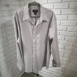Eddie Bauer Relaxed Fit Men's Size XL Wrinkle Resistant Striped Shirt